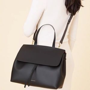 Black tote handle bag